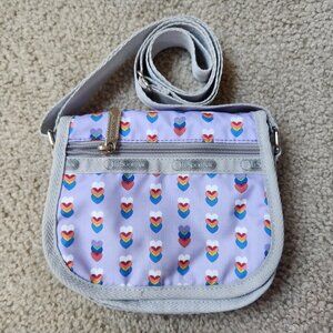 LeSportsac Mini Crossbody bag with matching coin purse Heart Valentine Love